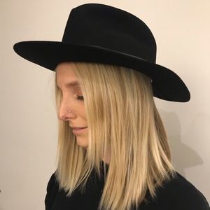 Janessa Leone Vincent Felt Hat (Blk)